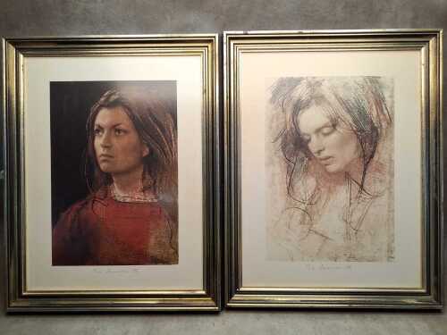 Pair of Pietro Annigoni portrait prints (1910-1988) including Betty Jane and Joelle