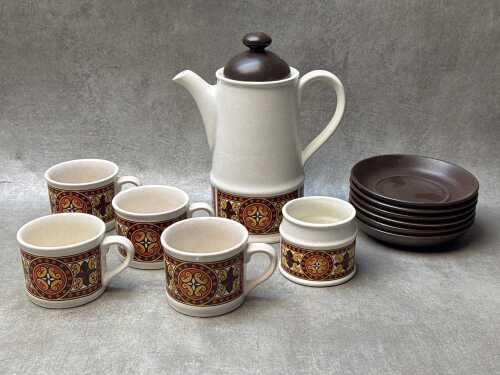 Mid-century Sadler ironstone coffee set