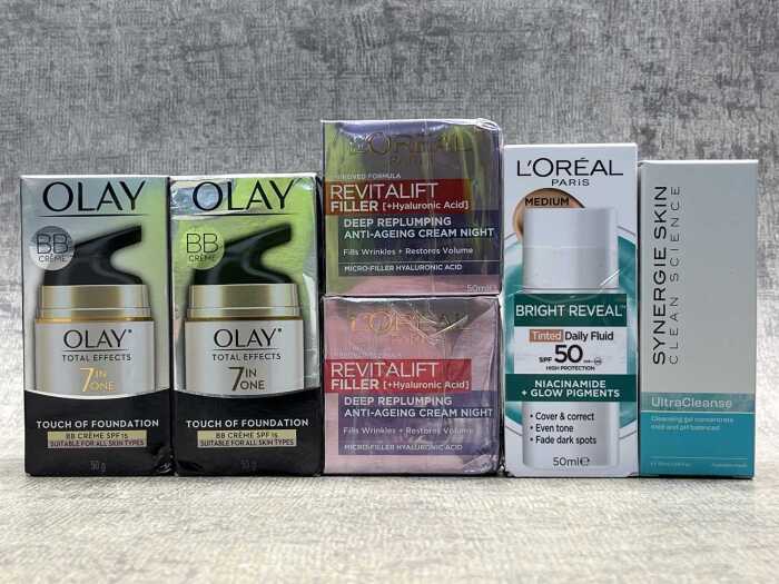 Group of L'Oreal & Olay products