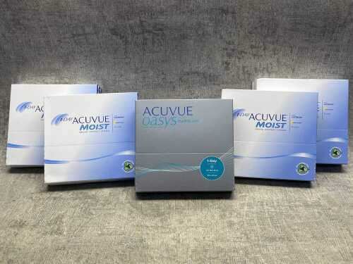 Group of Acuvue contact lenses