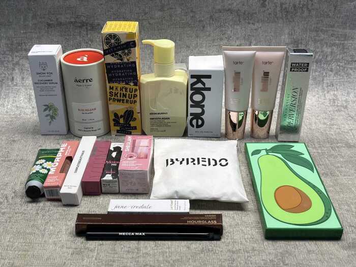Group of beauty products