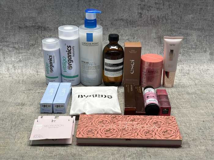 Group of beauty products