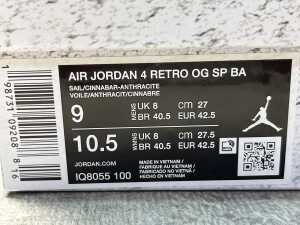 Nigel Sylvester x Air Jordan 4 Retro OG SP 'Brick After Brick' size US 9 Men's - 6