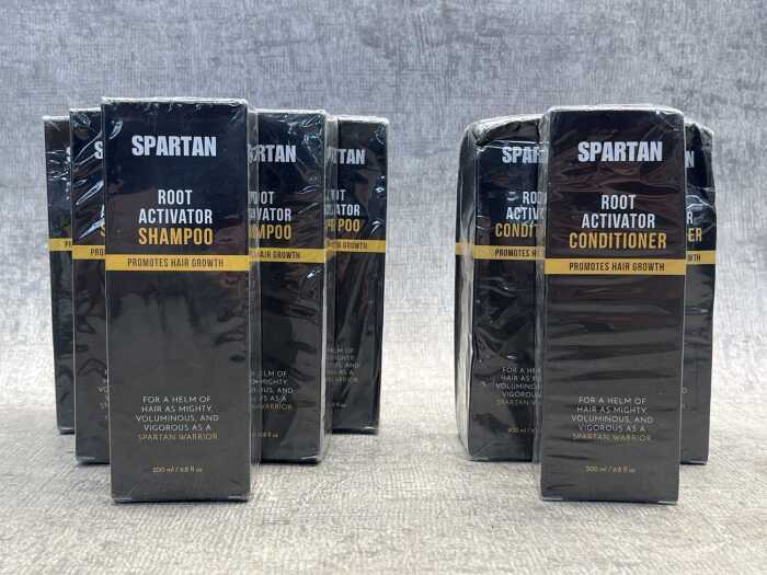 Group of Spartan Root Activator shampoo & conditioner
