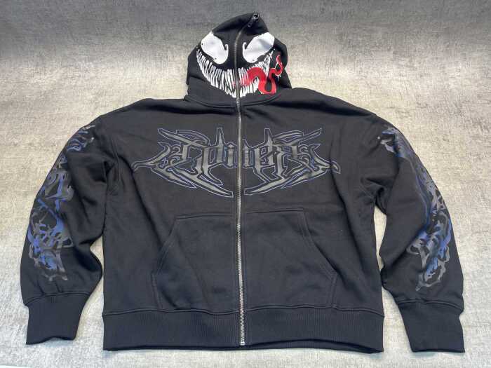 Loiter x Marvel Venom Zip Through Hoodie size L