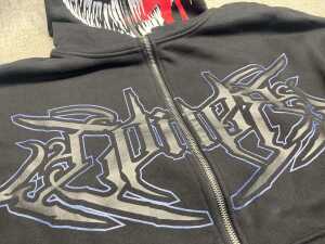 Loiter x Marvel Venom Zip Through Hoodie size L - 2