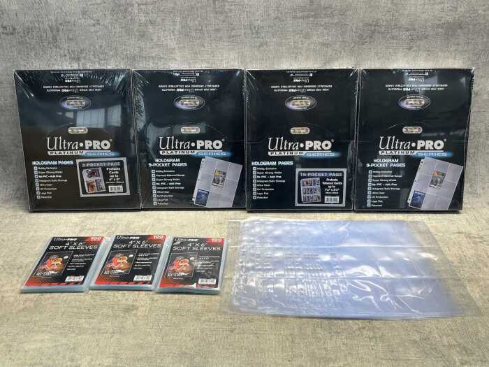 Group of card collector sleeves