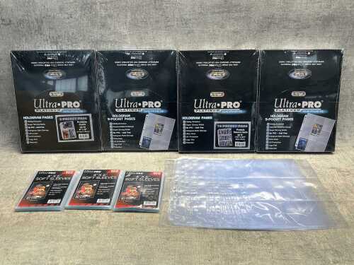 Group of card collector sleeves