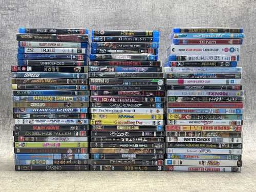Group of DVDs