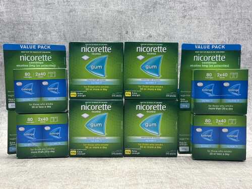 Group of Nicorette products