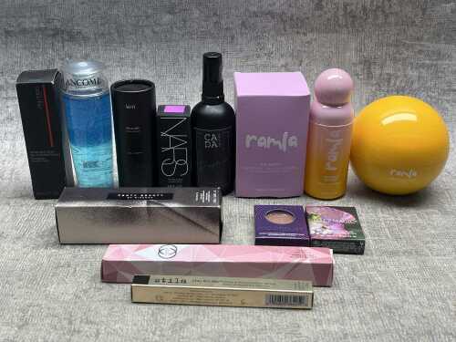 Group of beauty products