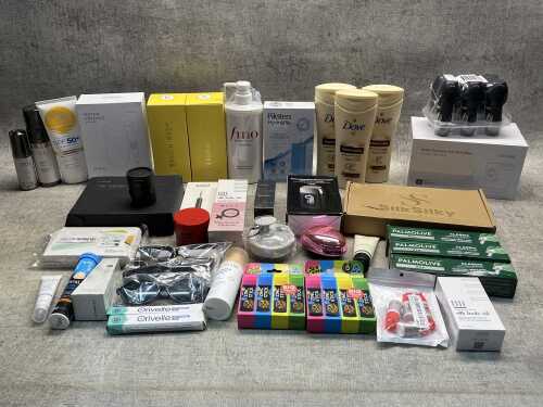 Group of beauty products