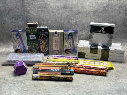 Group of incense & candles