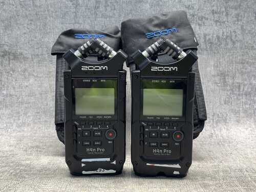 Two Zoom H4n Pro Handy Recorders