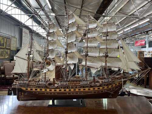 Timber model of a five masted sailing ship