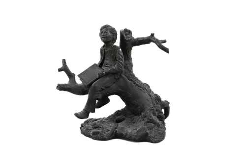 Ron Chapel for Franklin Mint, Dreamer, 1977. Bronze sculpture