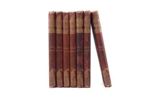 7 volumes of Punch annuals, 1891 to 1894