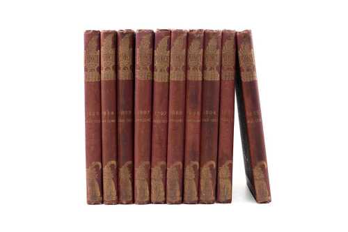 10 volumes of Punch annuals, 1895 to 1899