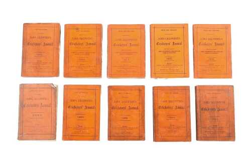 Antique James Lillywhite's Cricketers Annual 1880-1889