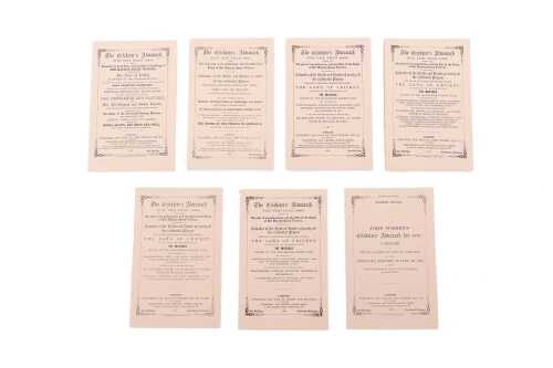 Seven 1960s facsimile edition 1860s and 70s Wisden Cricketers' Almanacks