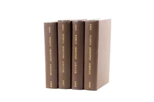 Four 19th century volumes of John Wisden Cricketers' Almanack