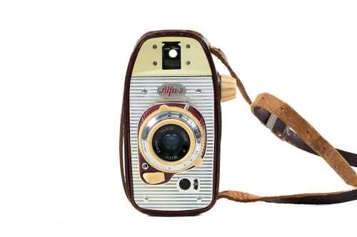 Vintage Polish WZFO Alfa 2 35mm film camera, c1964-65