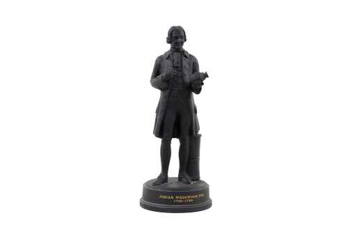 Vintage Wedgwood black basalt figure of Josiah Wedgwood