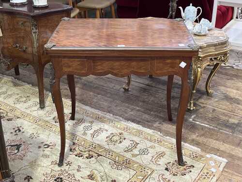 Louis XV style walnut games table
