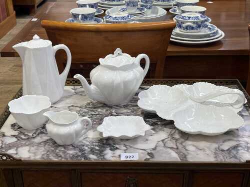 Shelley blanc de chine porcelain tea set