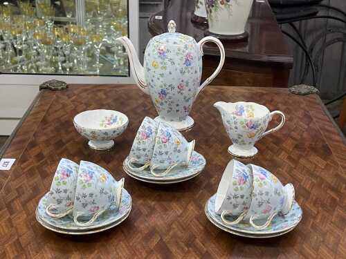 Foley porcelain coffee set for six