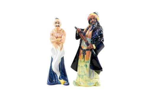 Two Royal Doulton oriental porcelain figures including Bluebeard and The Genie