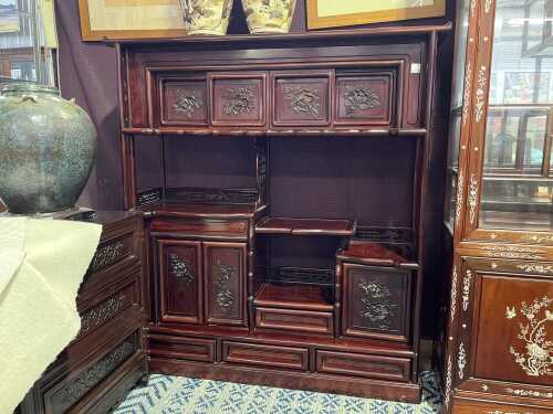 Chinese rosewood display or tea cabinet
