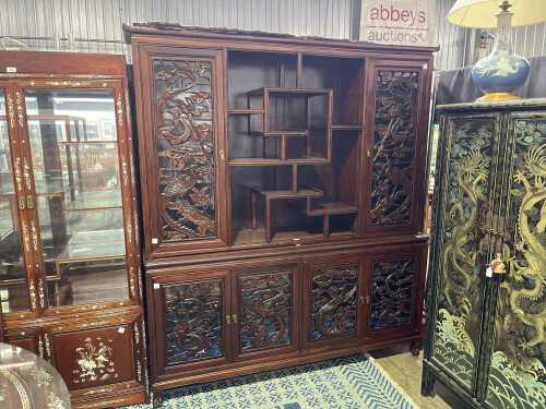 Chinese rosewood display cabinet