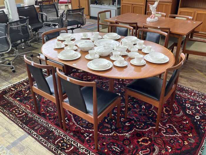 Parker 88 mid-century teak seven piece dining suite