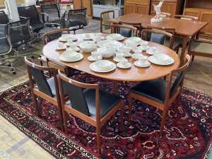 Parker 88 mid-century teak seven piece dining suite