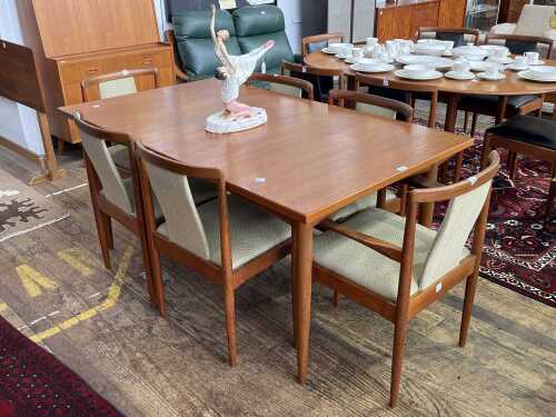 11 · Parker 88 mid-century teak seven piece dining suite