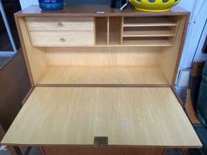 Noblett mid-century teak bureau - 3