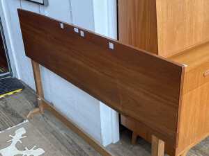 Mid-century teak queen size bedhead - 2