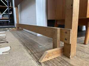 Mid-century teak queen size bedhead - 3