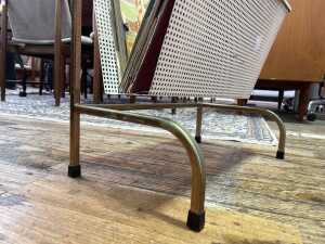 Mid-century painted mesh metal magazine rack - 4