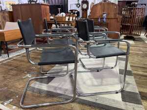 Set of six replica Marcel Breuer B34 cantilever chairs - 4