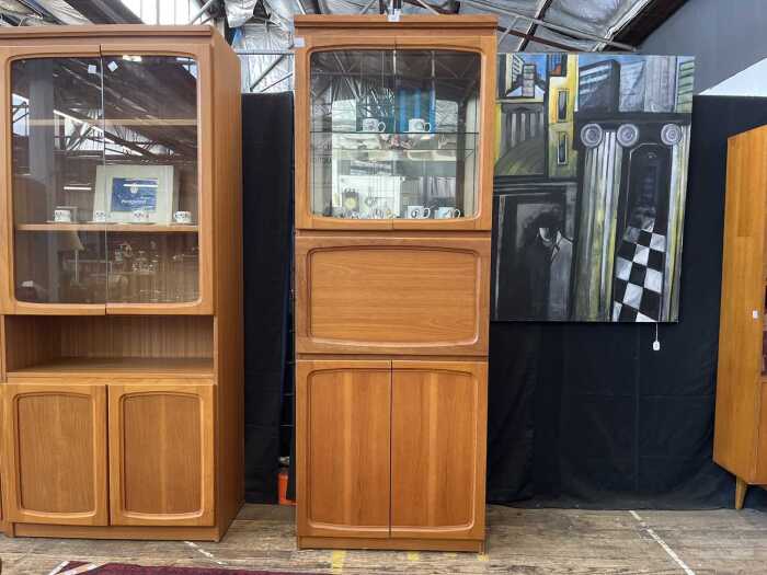 Noblett mid-century teak display cabinet