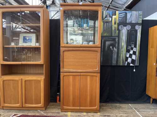 22 · Noblett mid-century teak display cabinet