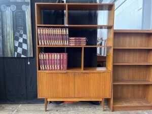 Macrob mid-century teak room divider or wall unit