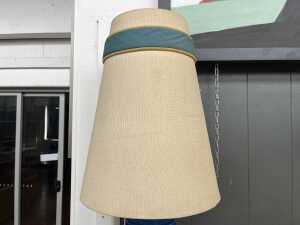 Mid-century Bitossi ceramic lamp with fabric shade - 4