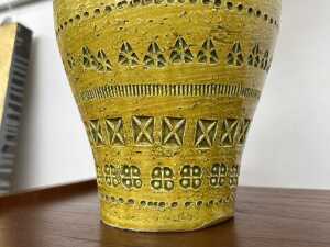Mid-century Bitossi Italian yellow Rimini ceramic lamp - 2