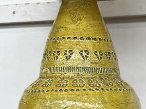 Mid-century Bitossi Italian yellow Rimini ceramic lamp - 3