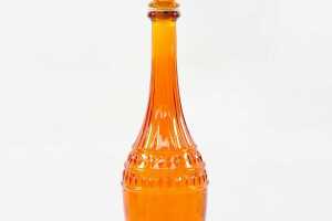 Mid-century Empoli orange 'Joker' genie bottle - 3
