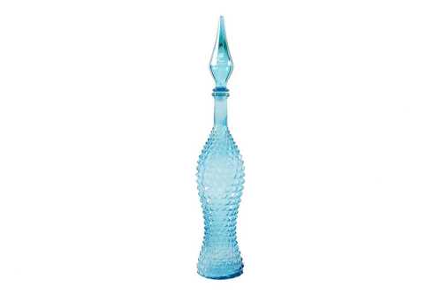 31 · Mid-century Empoli ice blue fishtail genie bottle