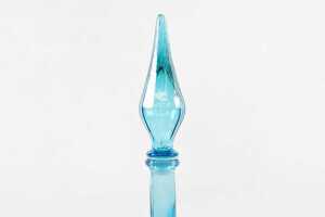 Mid-century Empoli ice blue fishtail genie bottle - 2